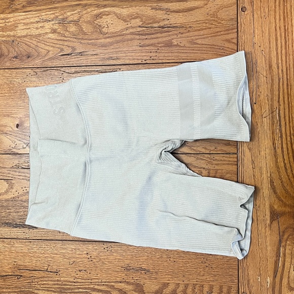 EMBRACE SIMPLY TAUPE BIKER SHORTS - Picture 3 of 6